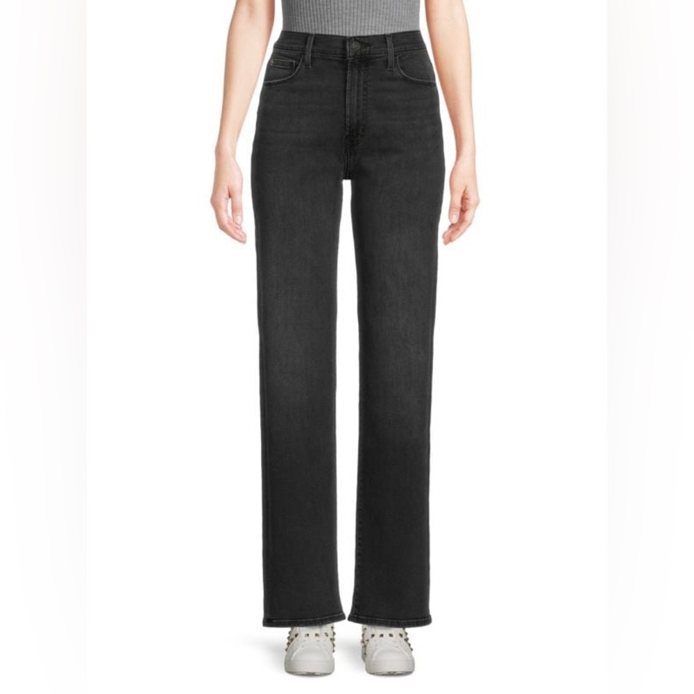 HUDSON Noa High Rise Straight Jeans 28 black